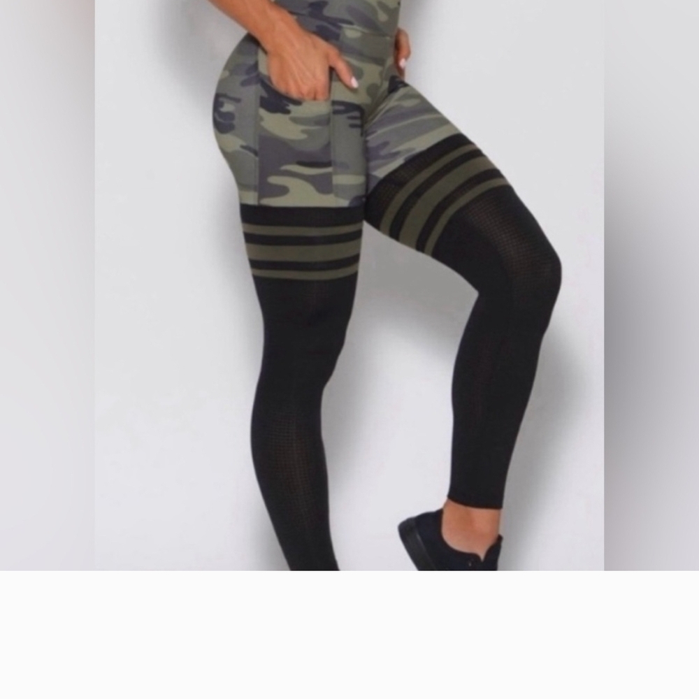Camo and Black Leggings
